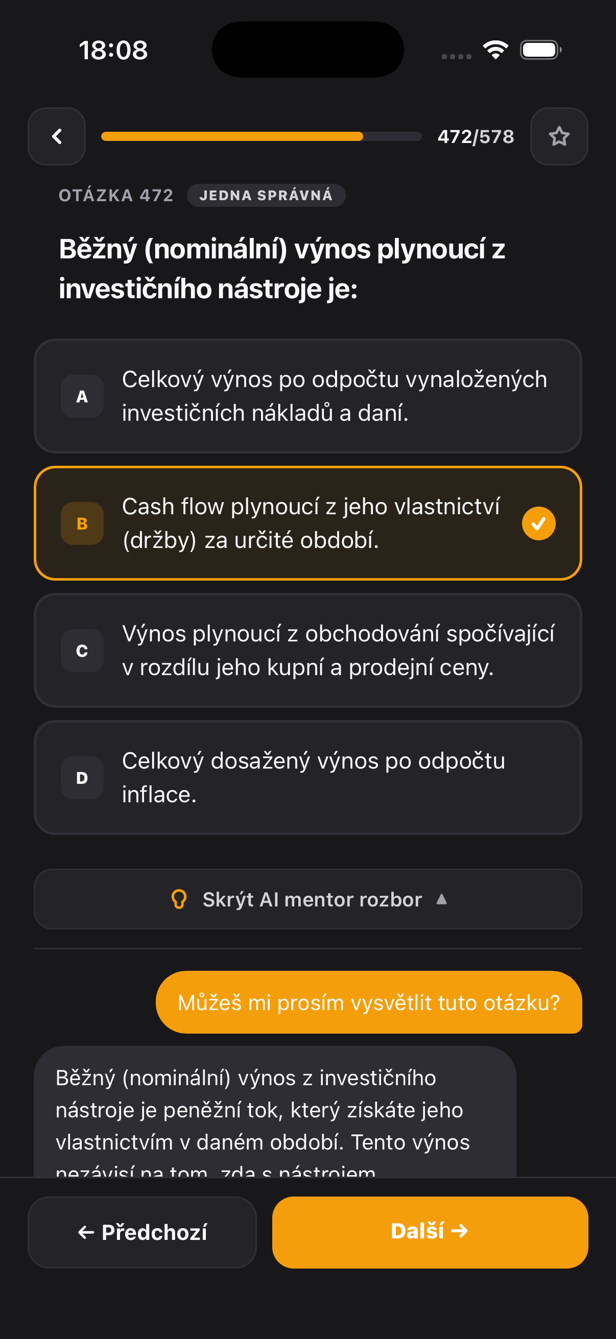 Procvičování s AI mentorem